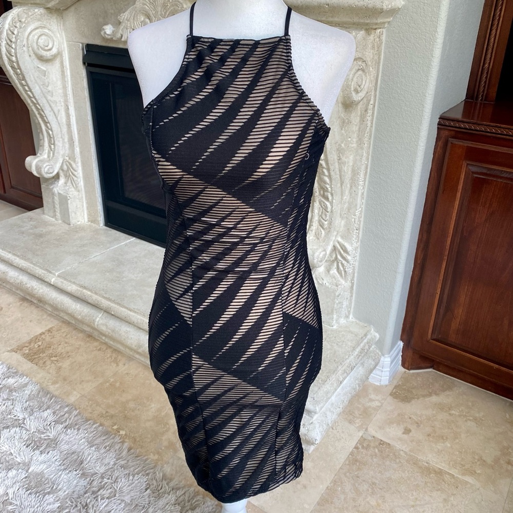 Black & Nude Charlotte Russe Dress